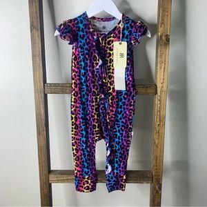Bums & Roses Livin' La Cheetah Loca Ruffle Footie 12-18M